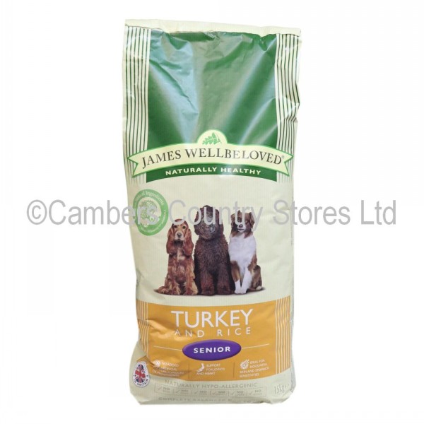 James Wellbeloved Senior Dry Turkey & Rice 15kg Cambers Country Store